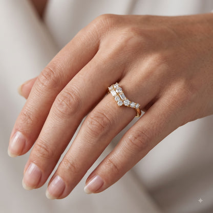 0.300 ct Baguette & Round Cut Lab Grown Diamond Wedding Band