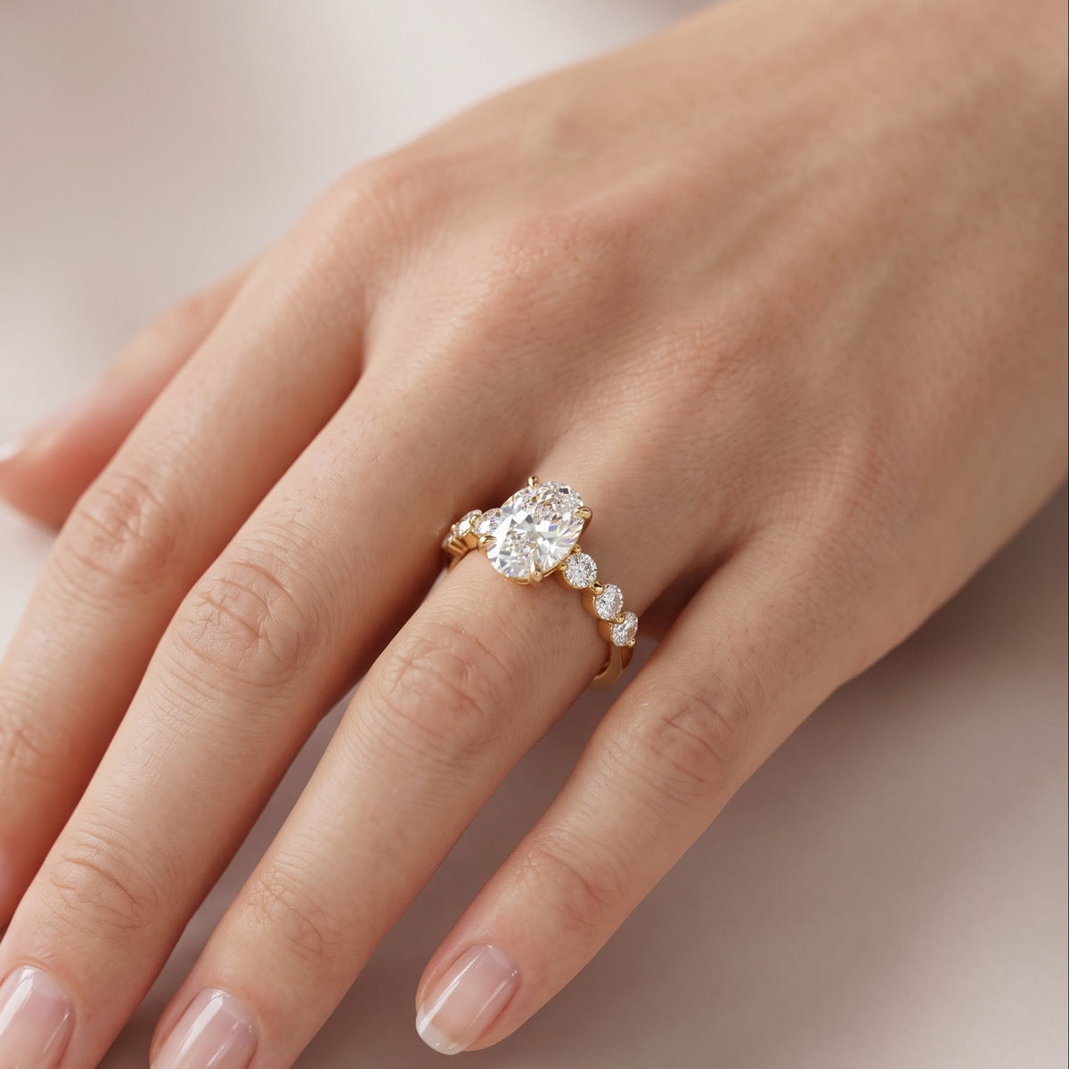 classic lab grown diamond engagement ring