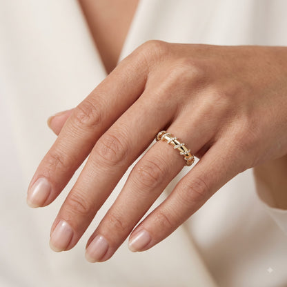0.150 ct Lab Grown Diamond Modern Stackable Wedding Band