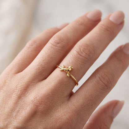 bird gold ring​

