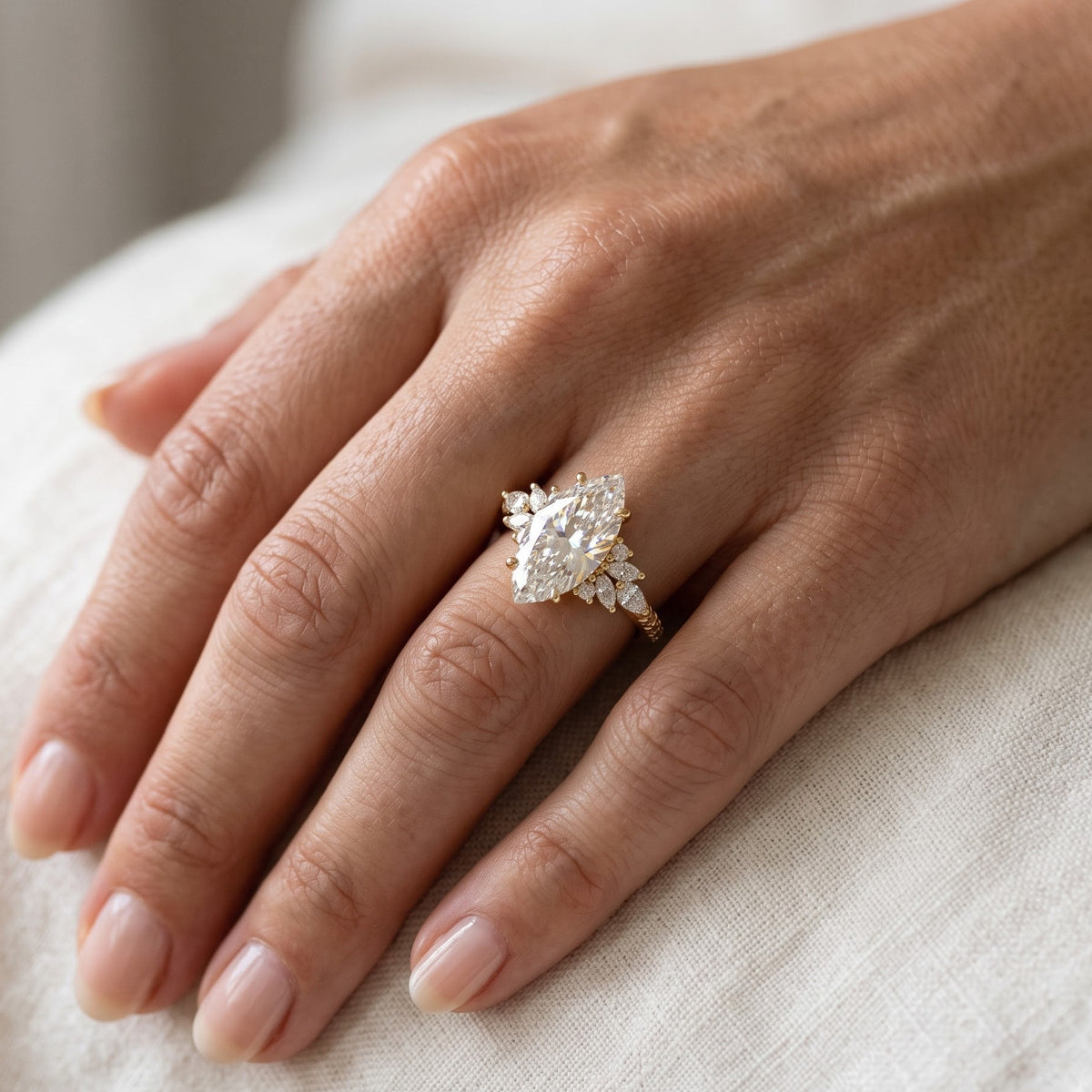 marquise diamond engagement ring​

