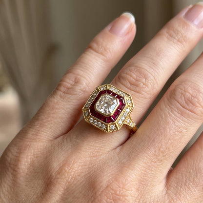asscher cut diamond ring​

