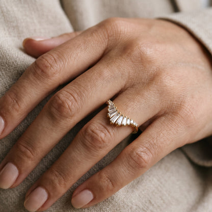 chevron wedding ring