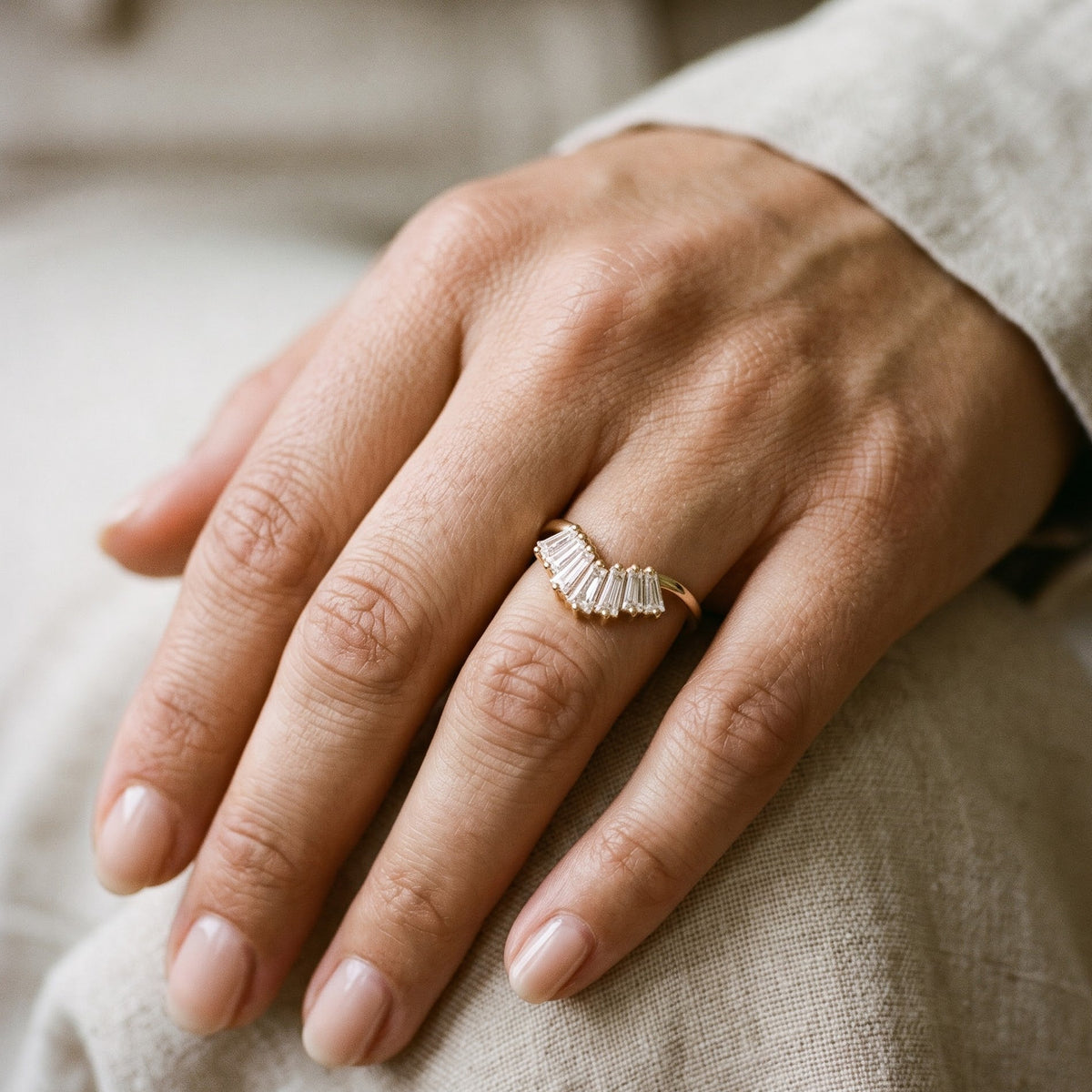 baguette wedding band ​

