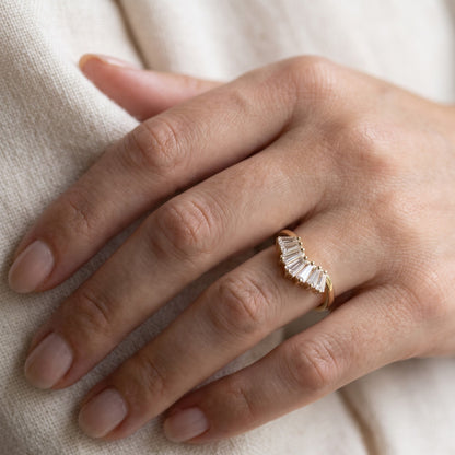 ladies baguette wedding bands​

