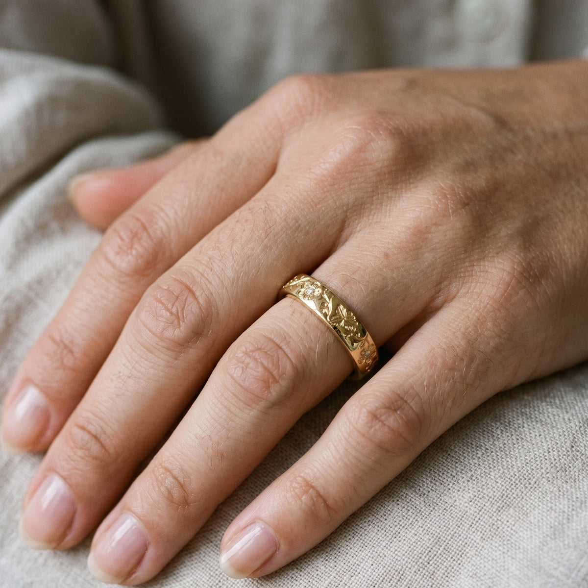 floral engagement rings