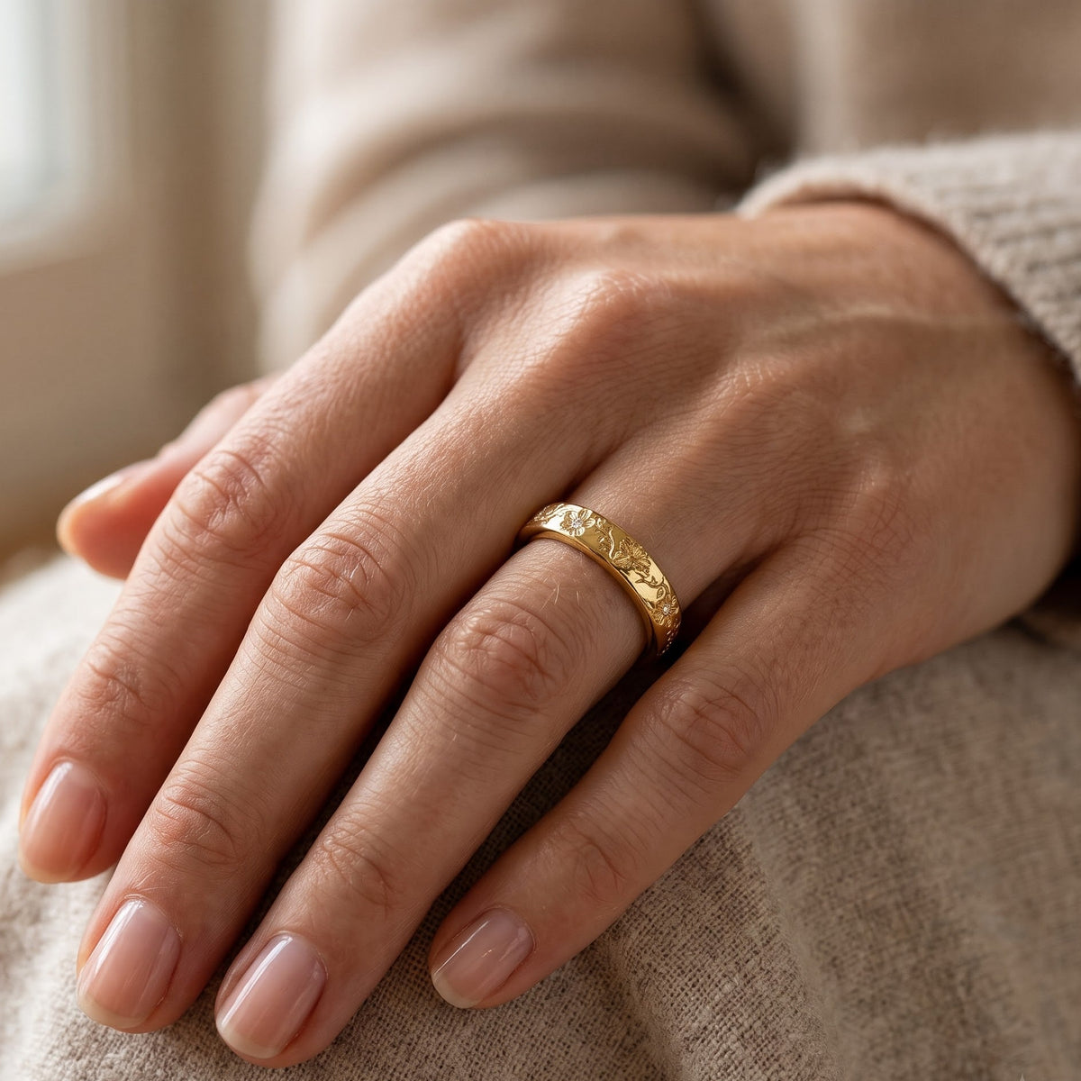elegant flower rings