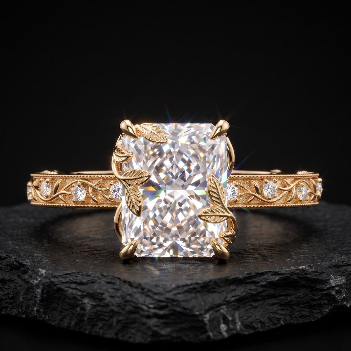 radiant diamond engagement ring​

