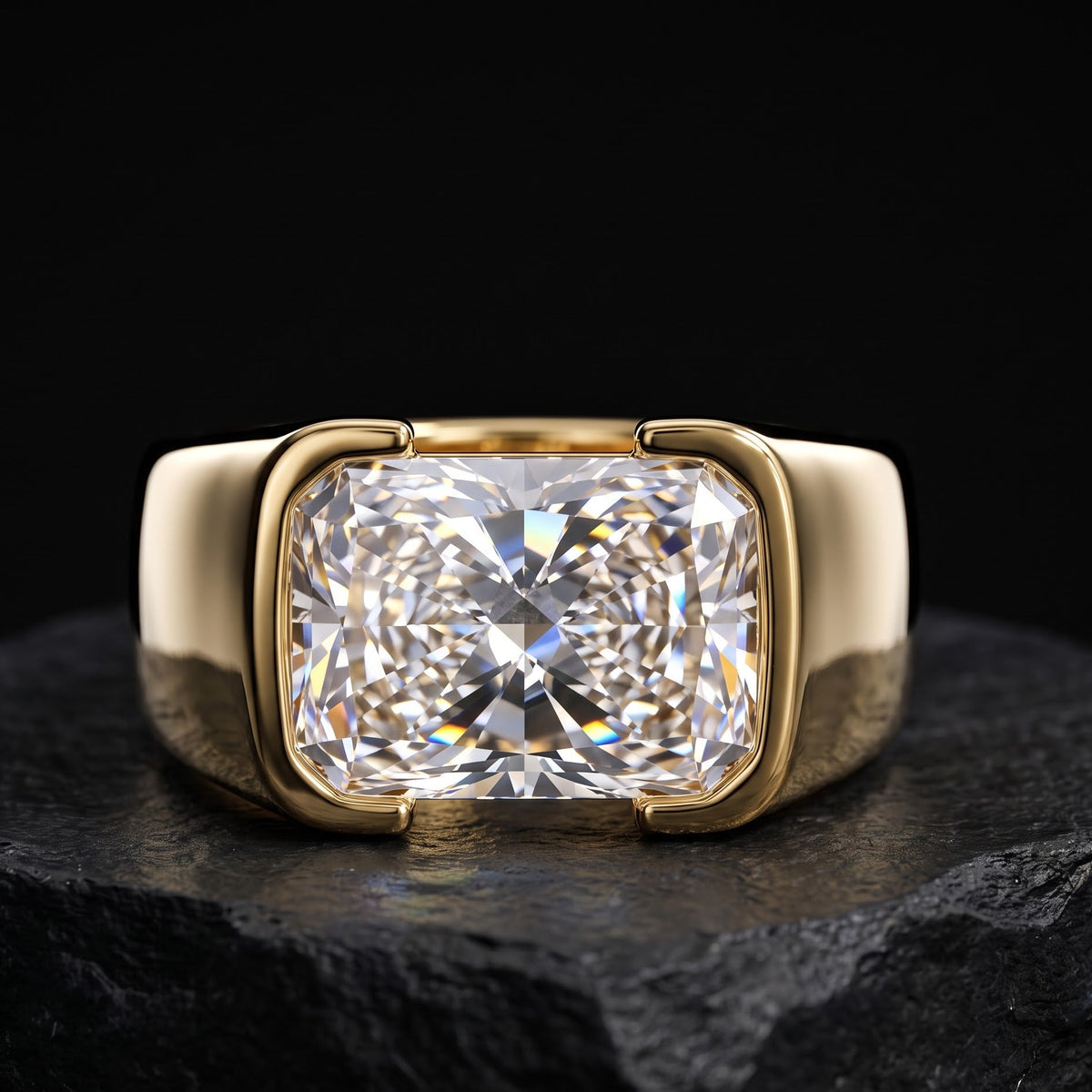 radiant cut diamond engagement rings​

