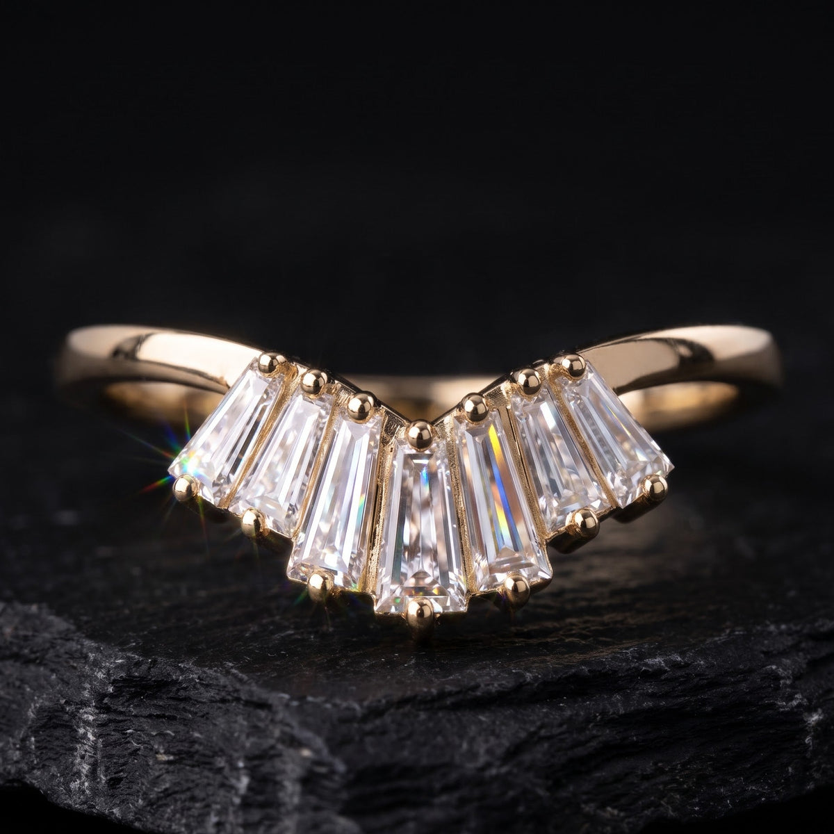 wedding bands baguettes​

