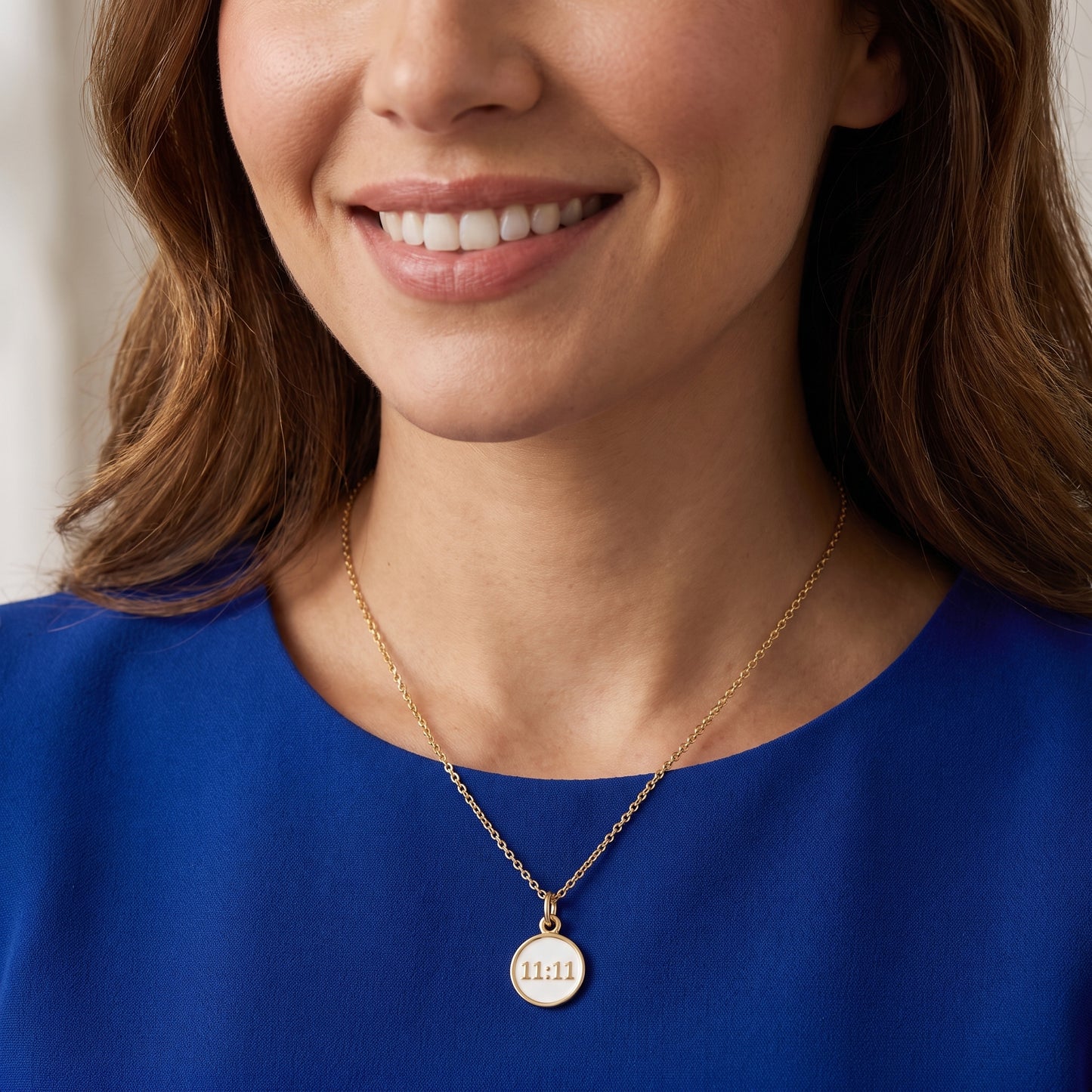 11:11 Angel Number Pendant Necklace, Manifestation Necklace 14K Gold