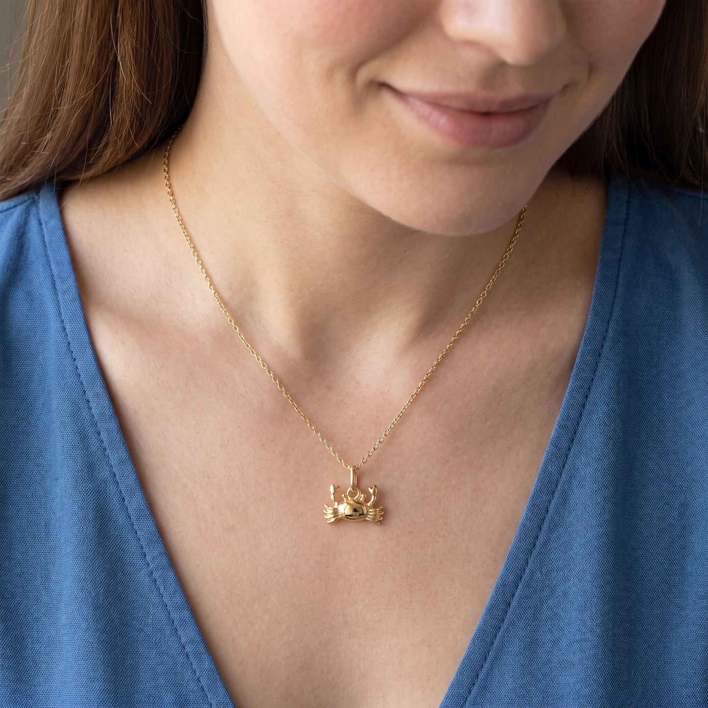 crab charm necklace​


