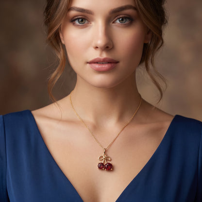 1.500ct Cherry Lab Grown Diamond Pendant Necklace