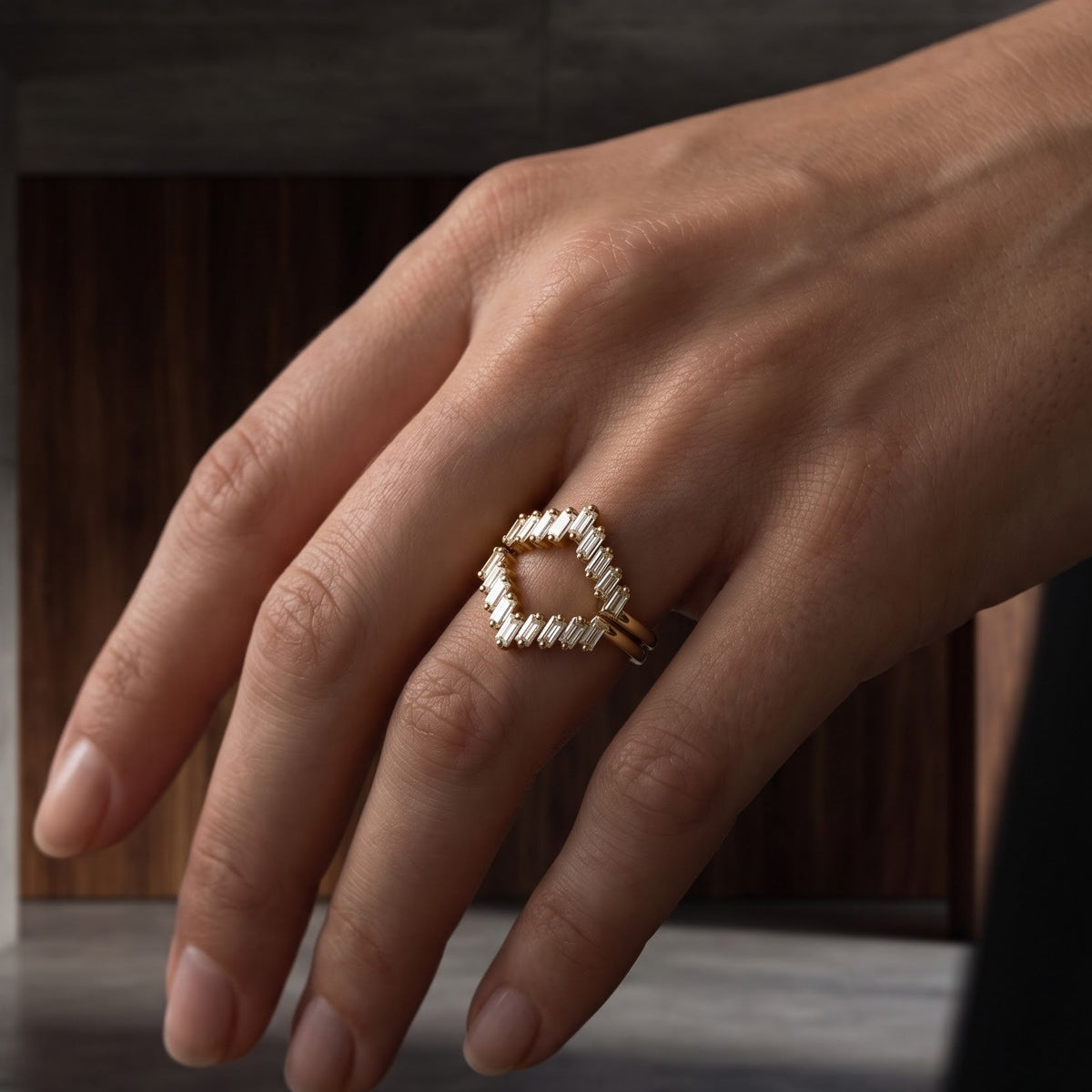 Art Deco baguette diamond ring
