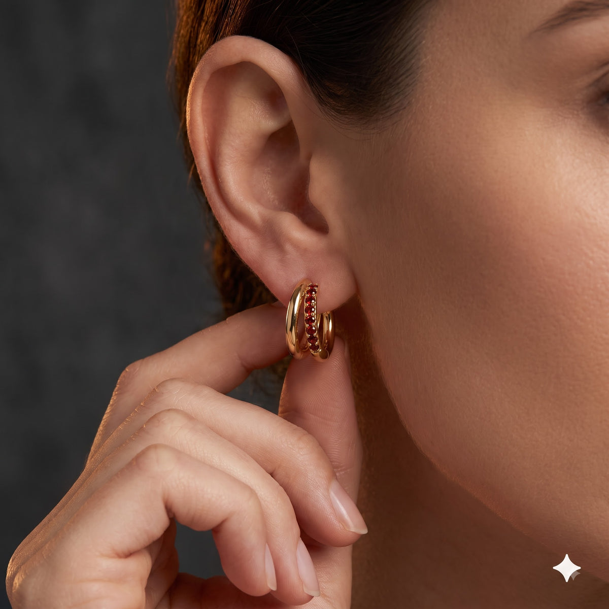 0.15 Ct Lab Grown Diamond Huggie Hoop Earrings | 14K Gold | Round Cut Diamonds