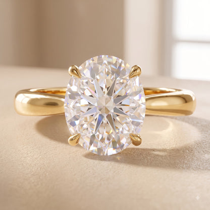 1.00CT Oval Cut Lab Grown Diamond Solitaire Engagement Ring