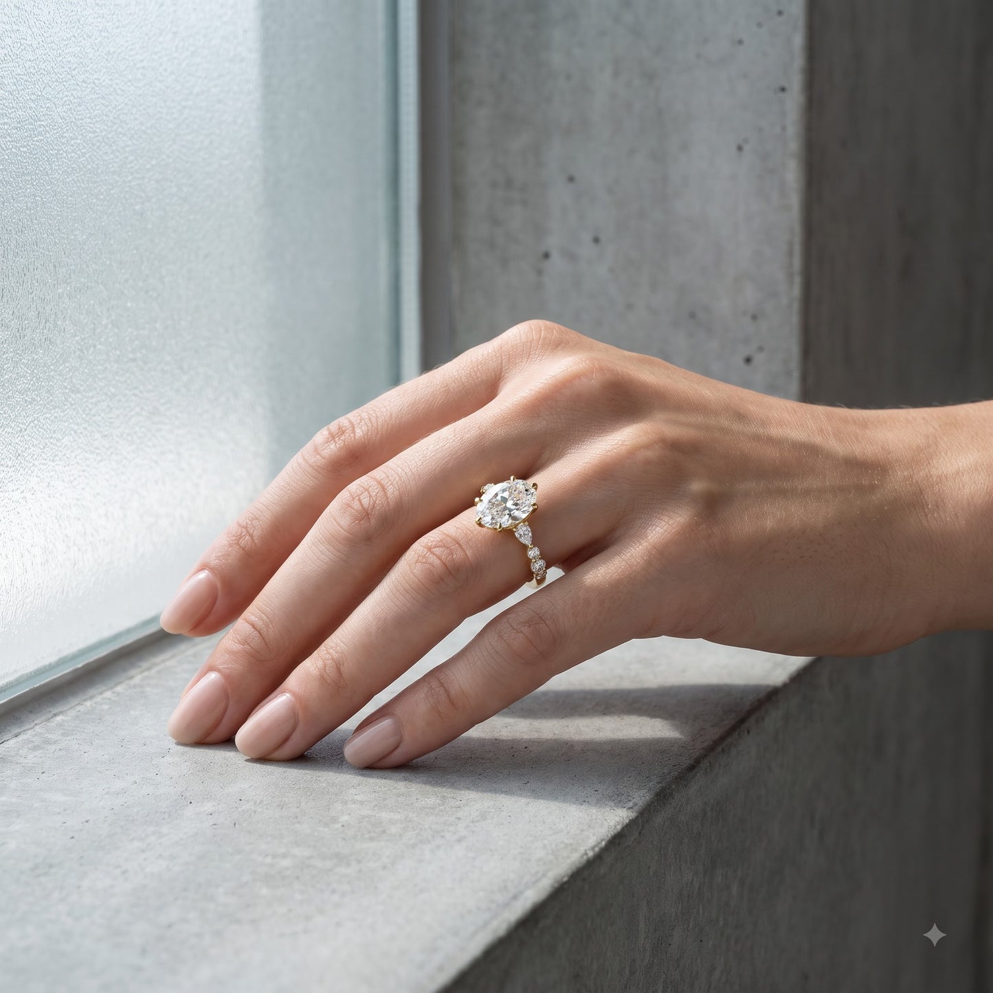 1.40ct Oval Cut Lab Grown Diamond Engagement Ring