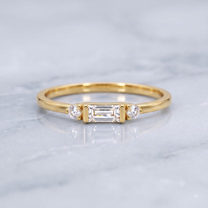 0.200 ct Baguette Cut Lab Grown Diamond Wedding Band