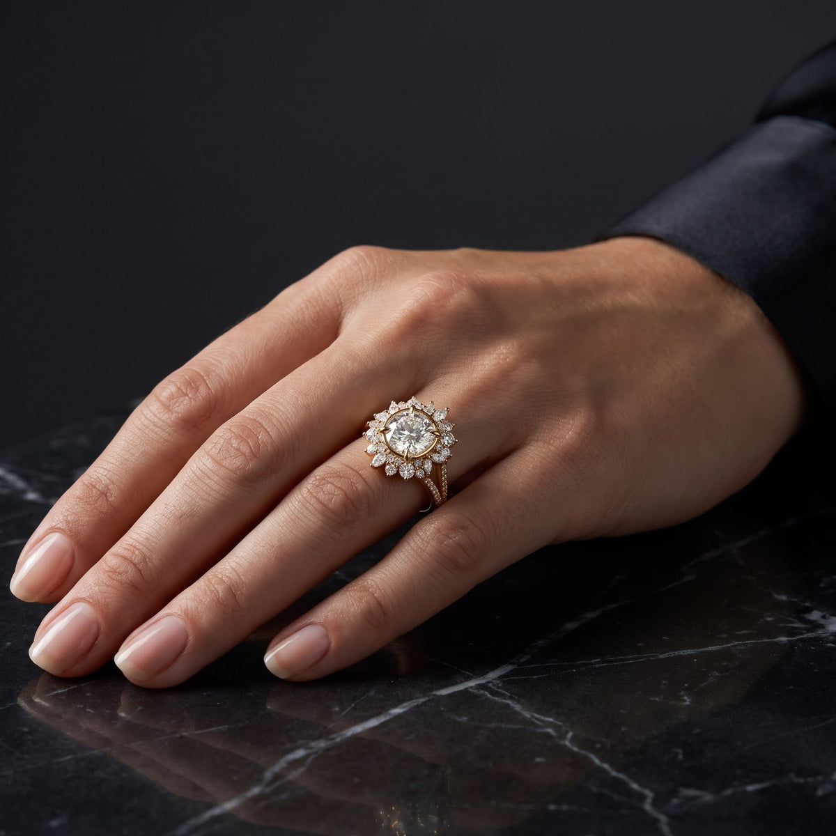 halo engagement rings cushion cut​


