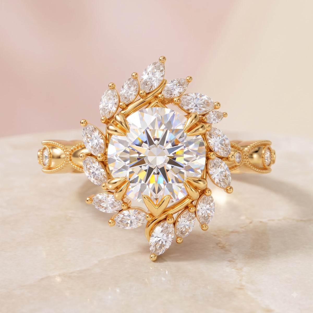 vintage filigree diamond ring
