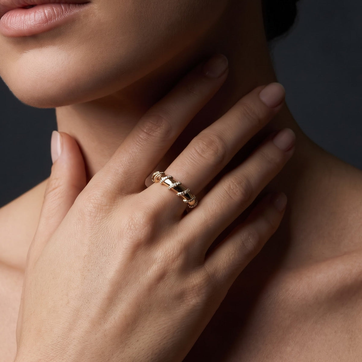 stackable lab grown diamond ring
