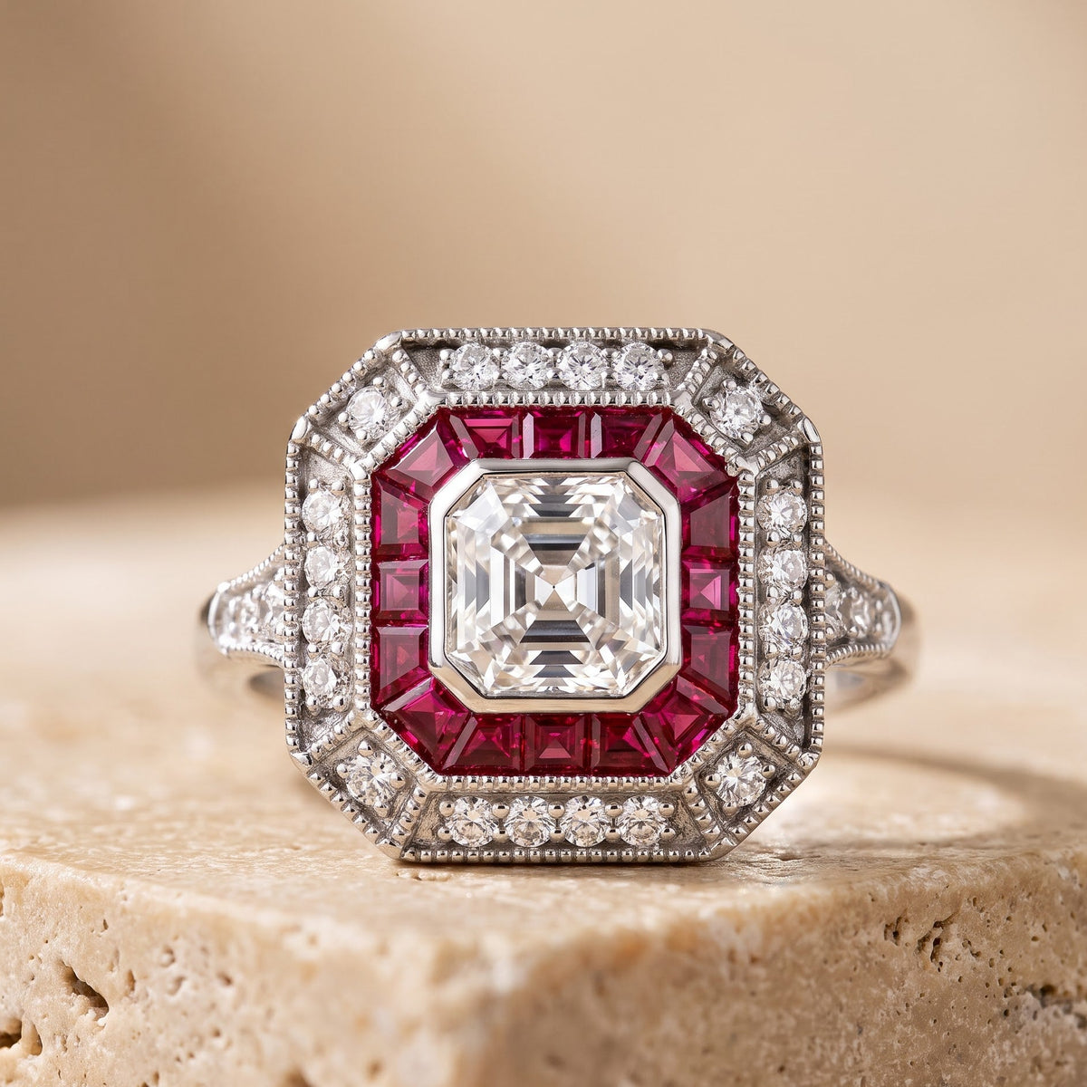 asscher cut diamond jewelry​

