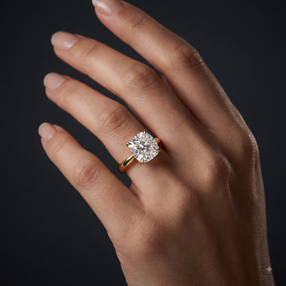 1.00CT Cushion Cut Lab Grown Diamond Engagement Ring