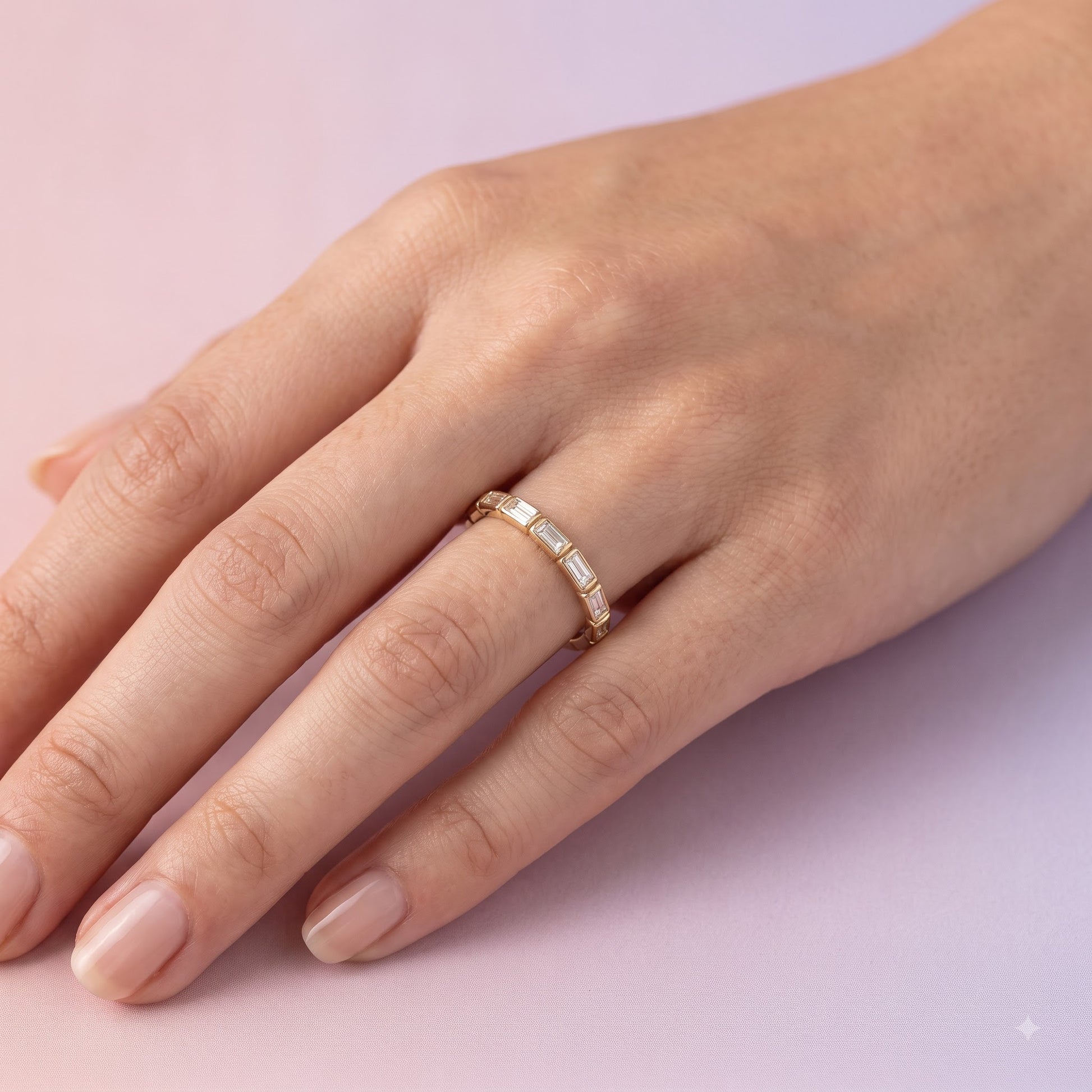 baguette diamond wedding band​

