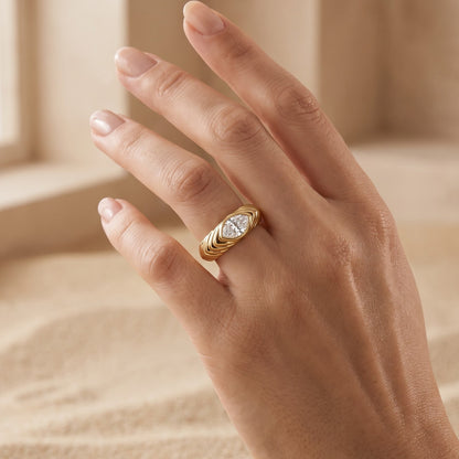 marquise shaped engagement ring​


