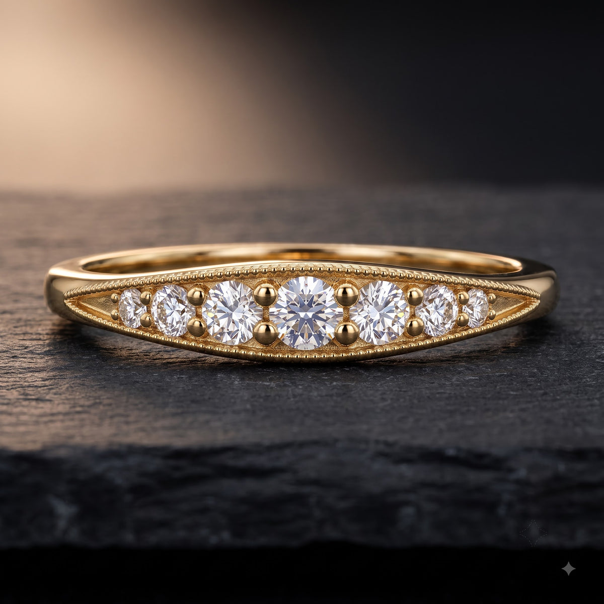 0.200 ct Vintage Inspired Lab Grown Diamond Wedding Band