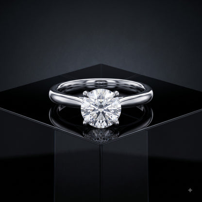 2.00ct Round Cut Lab Grown Diamond Solitaire Engagement Ring