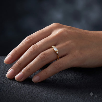 0.200 ct Baguette Cut Lab Grown Diamond Wedding Band