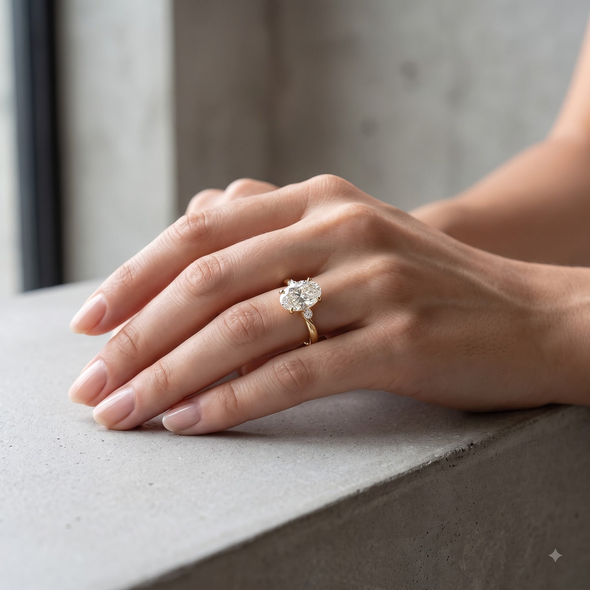 1.00ct Oval Cut Lab Grown Diamond Solitaire Elegant Engagement Ring