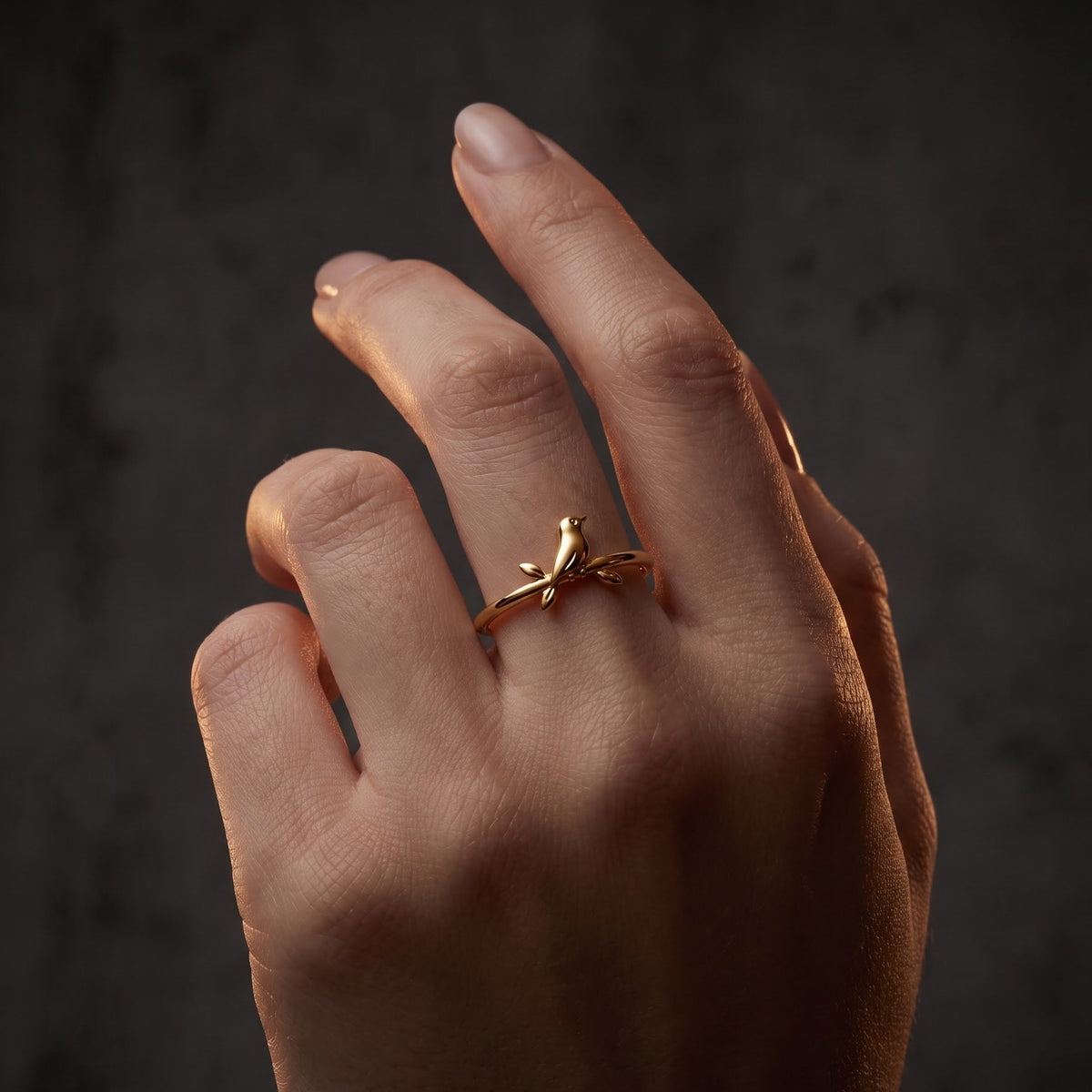 gold rings birds​

