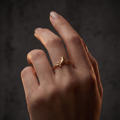 gold rings birds​

