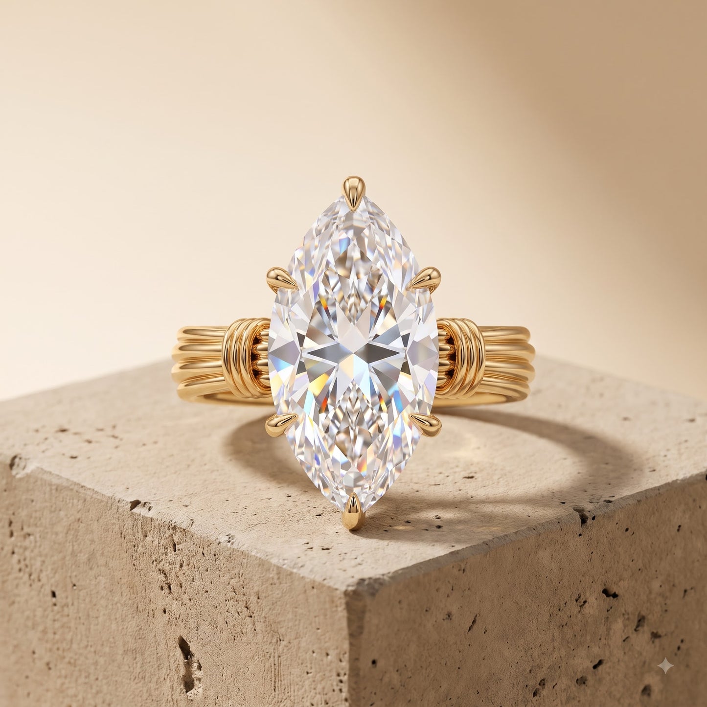 1.00ct Elegant Marquise Cut Lab Grown Diamond Engagement Ring
