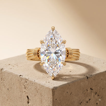 1.00ct Elegant Marquise Cut Lab Grown Diamond Engagement Ring