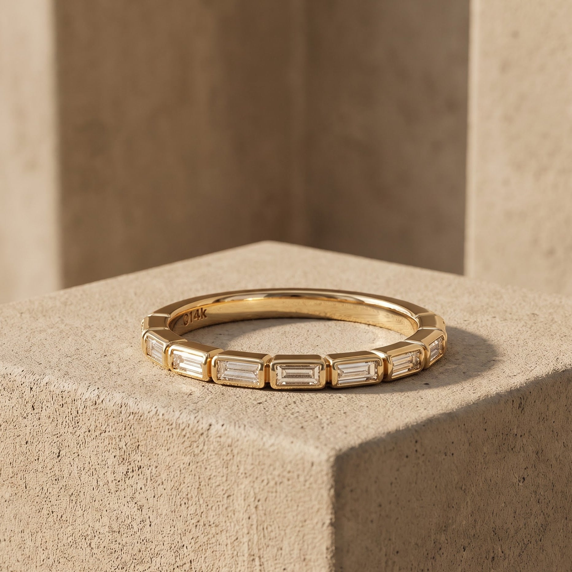 wedding bands with baguette diamonds​

