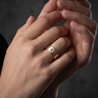 women's princess cut lab grown diamond wedding band