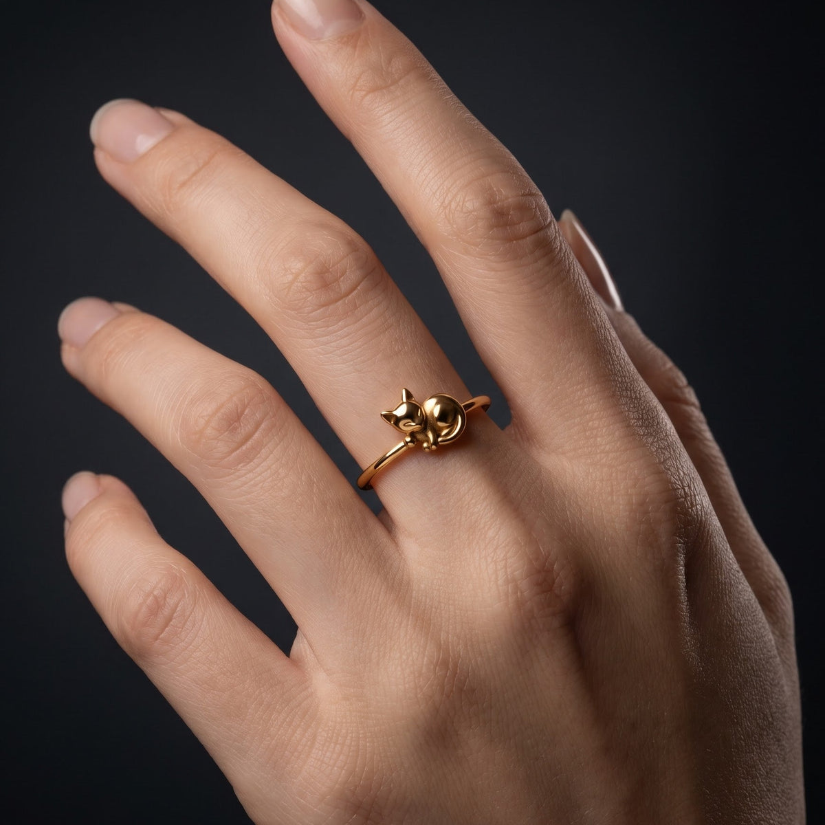 14K gold animal ring