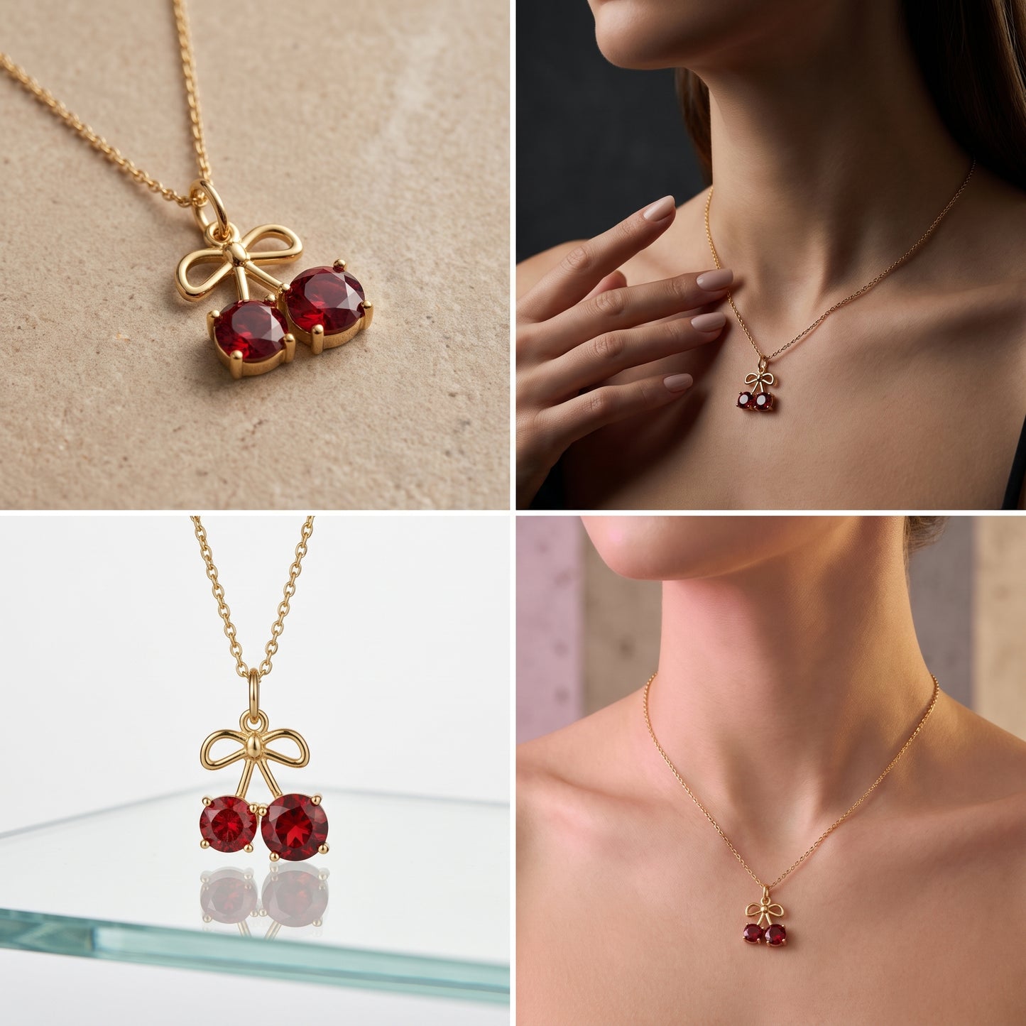 1.500ct Cherry Lab Grown Diamond Pendant Necklace