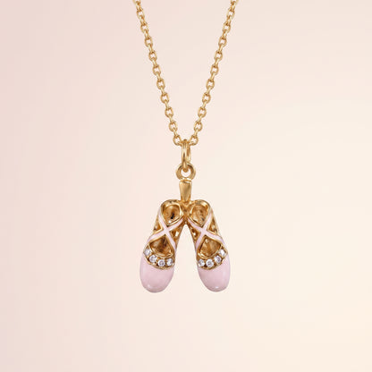 0.10ct Ballet Shoes Lab Grown Diamond Pendant Necklace