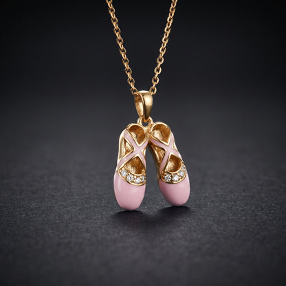 0.10ct Ballet Shoes Lab Grown Diamond Pendant Necklace