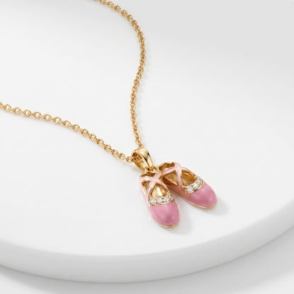 0.10ct Ballet Shoes Lab Grown Diamond Pendant Necklace