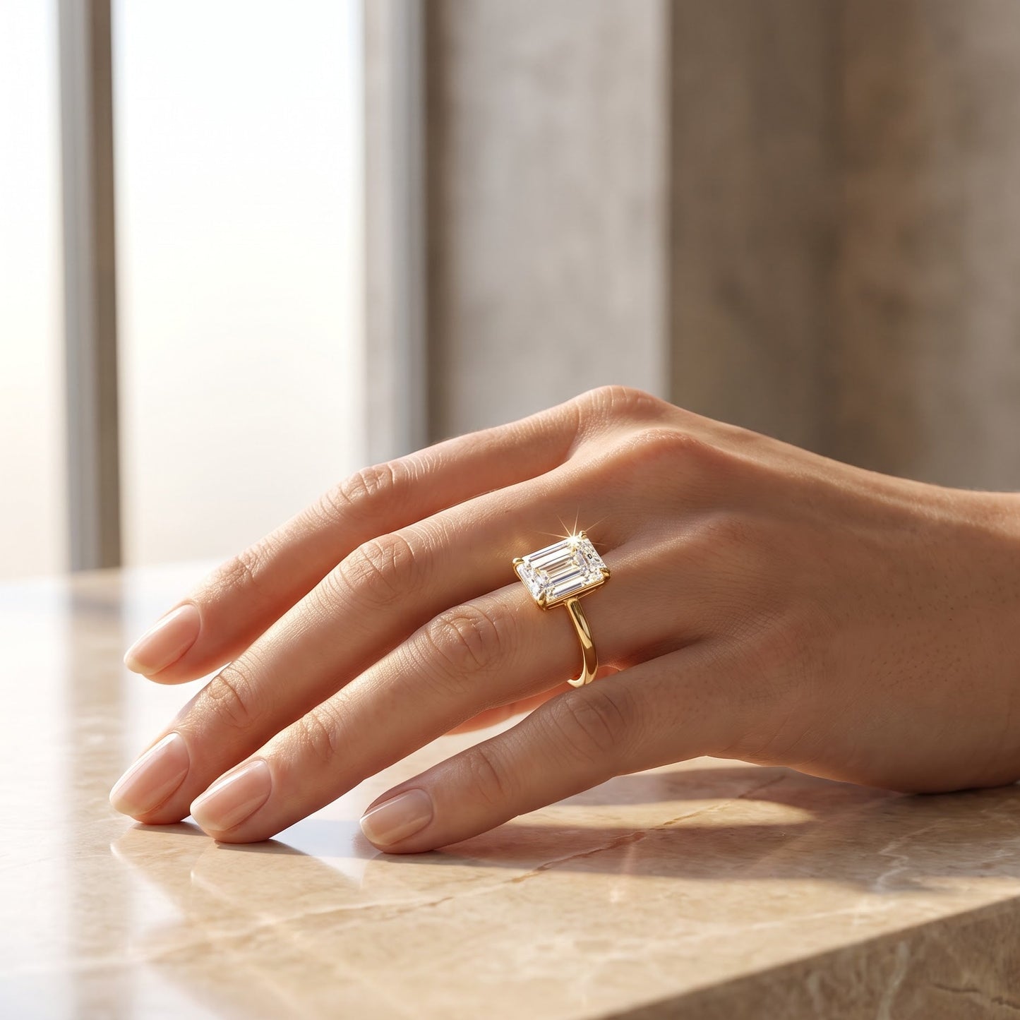 emerald cut solitaire engagement rings​


