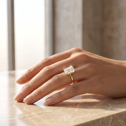 emerald cut solitaire engagement rings​


