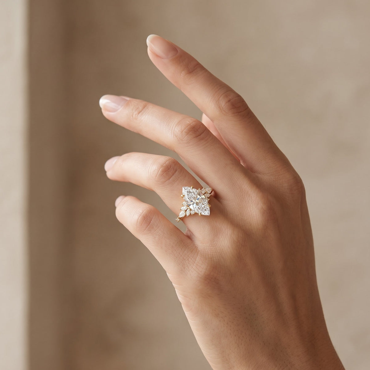 marquise cut engagement ring​

