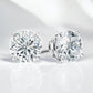 Elegant Moissanite Stud Earrings – 925 Sterling Silver, Dainty Round Cut, Perfect Gift for Her