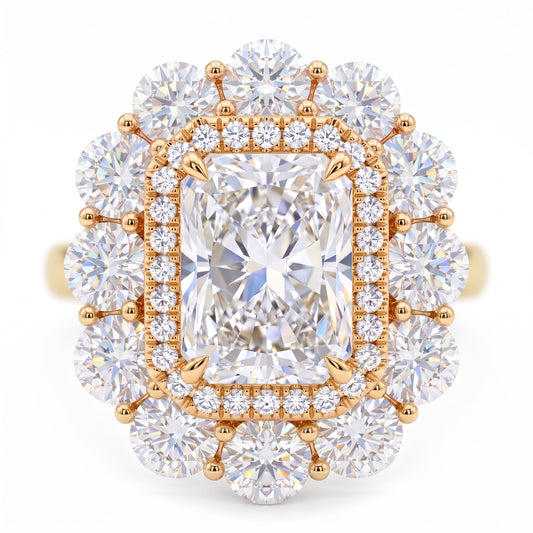 diamond engagement rings radiant cut​

