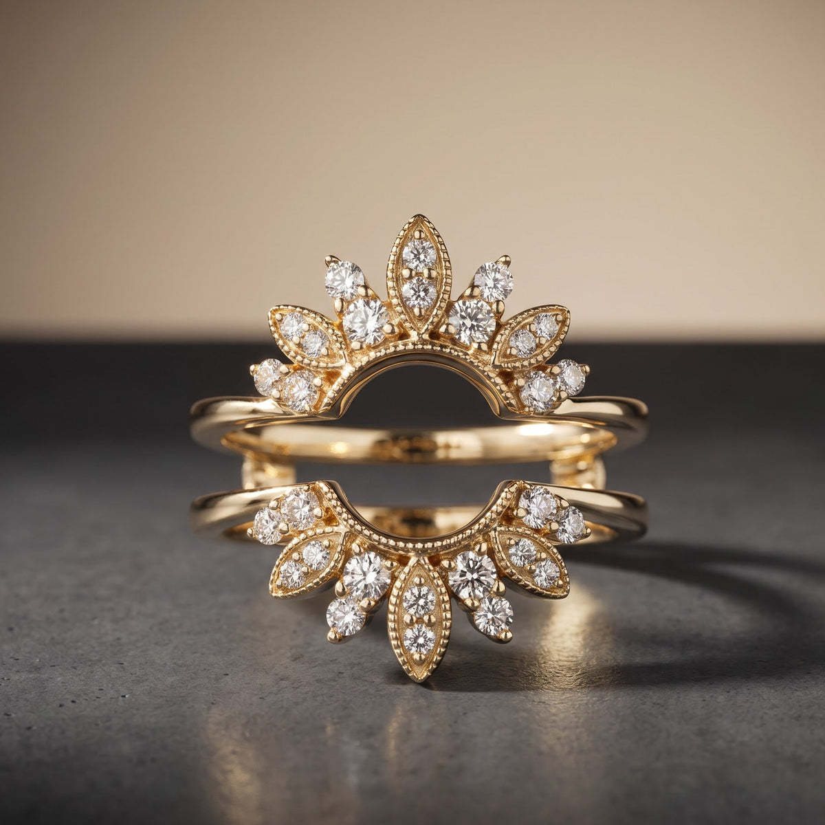 lab grown diamond tiara ring